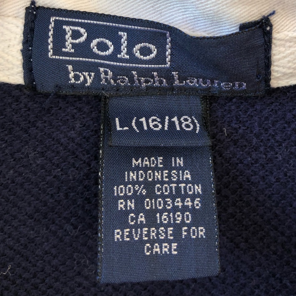 Polo by Ralph Lauren men’s long sleeve polo shirt, size large - Picture 3 of 3